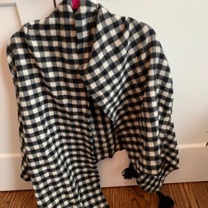JCrew Wool Checkered Shawl